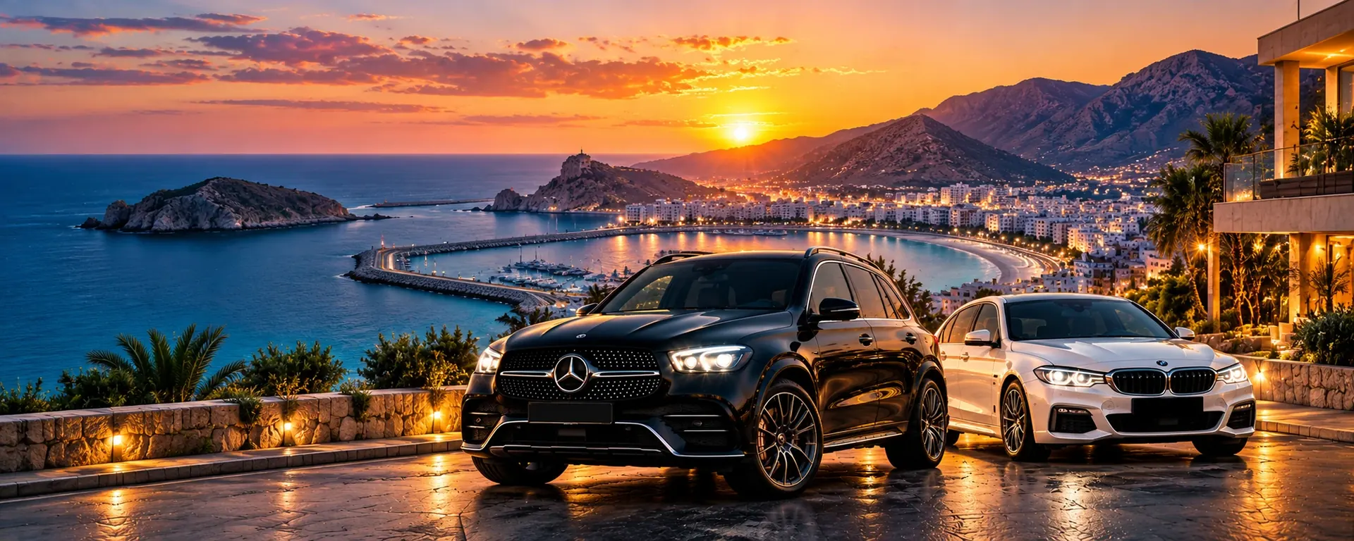 Baie d'Al Hoceima au coucher du soleil